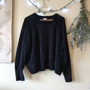 Super soft, velvet black sweater